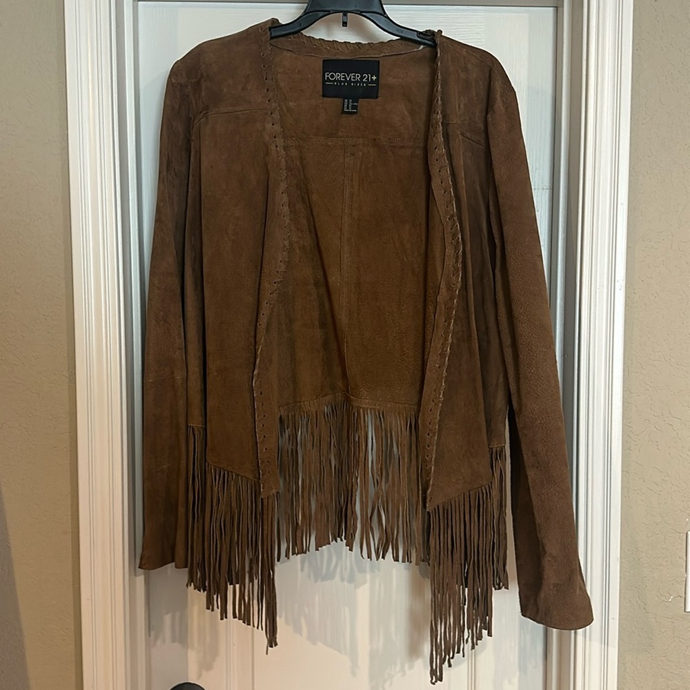 Festival type faux suede jacket.